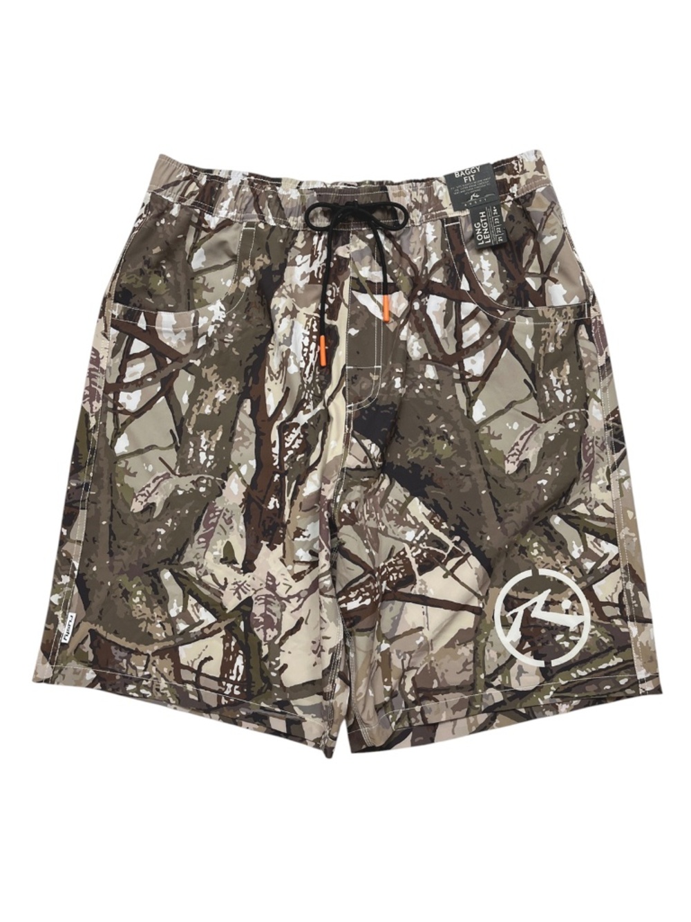 Rusty Baggy Fit Elastic Waist Camo Board Shorts NWT Men's Medium